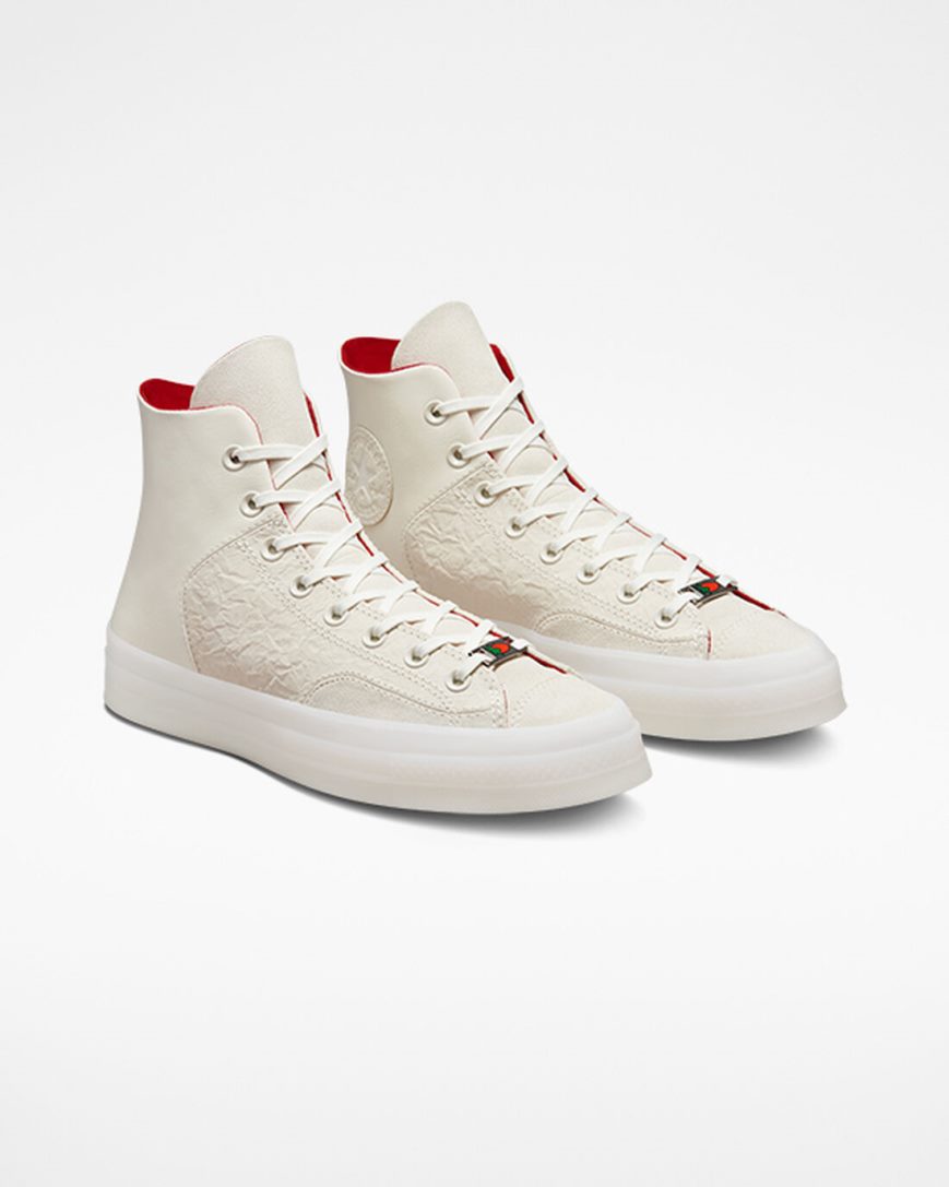 Tenis Converse Chuck 70 Marquis Year of the Rabbit Cano Alto Masculino Bege Vermelhas Branco | PT N08T9P1